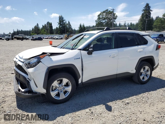 2021 Toyota RAV4 Hybrid LE with VIN JTMM6RFVXMD018561, listed as a Copart auction lot 60475965 with 56,074 mi miles and Salvage title. Bid and sale history available at DreamBid. Image 1.