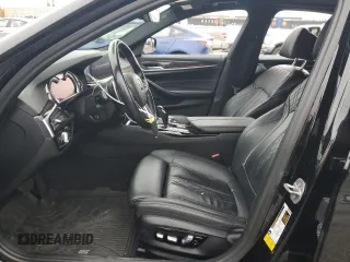 2017 BMW 5 Series 540i with VIN WBAJE5C33HG915675, listed as a Copart auction lot 55857135 with 57,330 mi miles and Salvage title. Bid and sale history available at DreamBid. Image 7.
