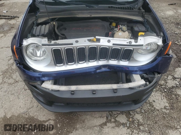 2017 Jeep Renegade Limited with VIN ZACCJBDBXHPE88574, listed as a Copart auction lot 61728625 with 106,116 mi miles and Salvage title. Bid and sale history available at DreamBid. Image 12.