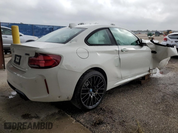 2021 BMW M2 Competition with VIN WBS2U7C00M7H59628, listed as a Copart auction lot 71057954 with 26,581 mi miles and Non Repairable. Bid and sale history available at carsss.com. Image 3.