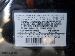 2024 Nissan Kicks SV with VIN 3N1CP5CV0RL508923, listed as a Copart auction lot 47454875 with 1,606 mi miles and Salvage Title. Bid and sale history available at carsss.com. Image 12.