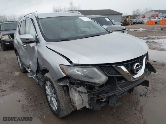 2016 Nissan Rogue SV with VIN KNMAT2MV3GP634708, listed as a IAAI auction lot 41931618 with 143,555 mi miles. Bid and sale history available at carsss.com. Image 1.