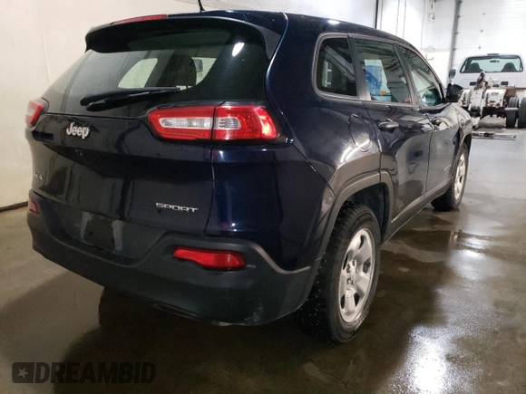 2015 Jeep Cherokee Sport with VIN 1C4PJMAB1FW501617, listed as a Copart auction lot 62966875 with 96,051 mi miles and Clean title. Bid and sale history available at DreamBid. Image 3.