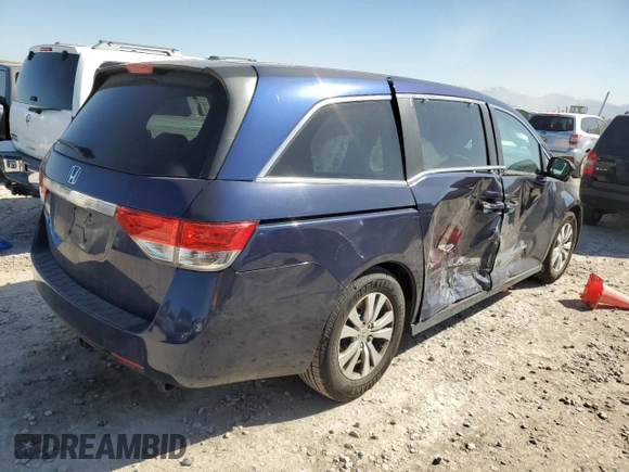 2014 Honda Odyssey EX-L with VIN 5FNRL5H66EB114159, listed as a Copart auction lot 52804175 with 205,234 mi miles and Salvage Title. Bid and sale history available at DreamBid. Image 3.