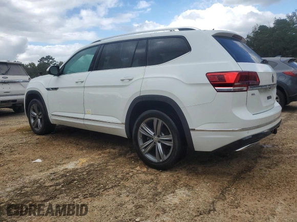 2019 Volkswagen Atlas SEL R-Line with VIN 1V2RR2CA1KC522035, listed as a Copart auction lot 75849514 with 43,569 mi miles and Salvage title. Bid and sale history available at DreamBid. Image 2.