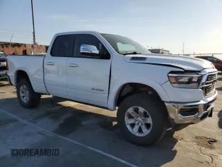 2020 Ram 1500 Laramie with VIN 1C6SRFDT0LN253615, listed as a Copart auction lot 49910145 with 77,895 mi miles and Salvage Title. Bid and sale history available at carsss.com. Image 4.