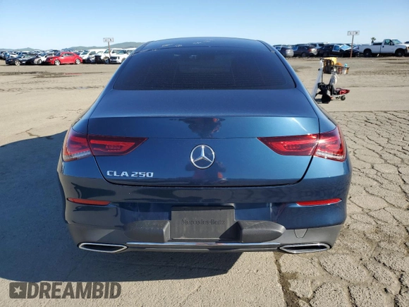 2020 Mercedes-Benz CLA 250 with VIN WDD5J4GB7LN066737, listed as a Copart auction lot 51525425 with 34,530 mi miles and Salvage Title. Bid and sale history available at DreamBid. Image 6.