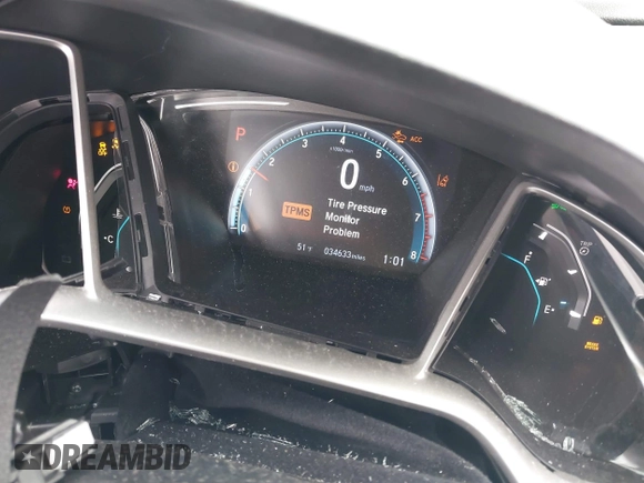 2020 Honda Civic EX-L with VIN 19XFC1F74LE017603, listed as a IAAI auction lot 41400143 with 34,633 mi miles and . Bid and sale history available at DreamBid. Image 7.