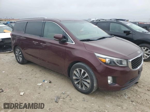 2015 Kia Sedona EX with VIN KNDMC5C13F6063903, listed as a Copart auction lot 44789095 with 108,378 mi miles and Salvage Title. Bid and sale history available at carsss.com. Image 4.
