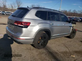 2023 Volkswagen Atlas SEL R-Line Black with VIN 1V2SR2CA6PC525263, listed as a Copart auction lot 45069844 with 6,855 mi miles and Salvage title. Bid and sale history available at DreamBid. Image 3.