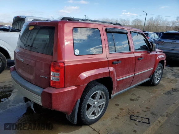 2008 Jeep Patriot Limited with VIN 1J8FF48W78D516989, listed as a Copart auction lot 88573945 with 212,997 mi miles and Salvage title. Bid and sale history available at DreamBid. Image 3.