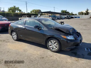 2012 Honda Civic Cpe LX with VIN 2HGFG3B59CH519341, listed as a Copart auction lot 73415724 with 80,910 mi miles and Salvage Title. Bid and sale history available at carsss.com. Image 4.