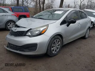 2015 Kia Rio LX with VIN KNADM4A39F6452036, listed as a IAAI auction lot 41516879 with 95,775 mi miles. Bid and sale history available at carsss.com. Image 2.