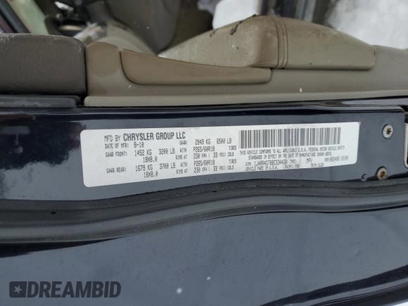 2011 Jeep Grand Cherokee 70th Anniversary with VIN 1J4RR4GT8BC534430, listed as a Copart auction lot 87484614 with 0 mi miles and Salvage Title. Bid and sale history available at carsss.com. Image 13.