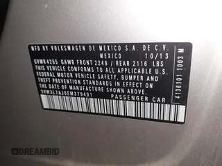 2014 Volkswagen Jetta TDI w/Premium с VIN 3VW3L7AJ6EM379401, выставлен на аукционе IAAI как лот 42086326 с пробегом 89 870 миль миль и . История ставок и продаж доступна на DreamBid. Изображение 9.
