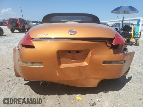 2006 Nissan 350Z Touring with VIN JN1AZ36A76M455928, listed as a Copart auction lot 51099565 with 0 mi miles and Salvage Title. Bid and sale history available at carsss.com. Image 6.