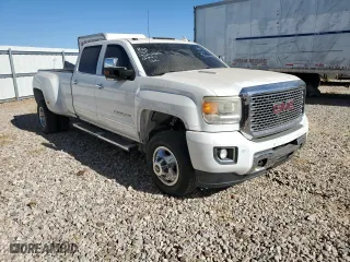 2015 GMC Sierra 3500HD Denali with VIN 1GT424E8XFF668587, listed as a Copart auction lot 87415324 with 125,606 mi miles and Salvage Title. Bid and sale history available at carsss.com. Image 4.
