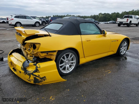 2004 Honda S2000 with VIN JHMAP21494S001069, listed as a Copart auction lot 76022724 with 96,866 mi miles and Salvage Title. Bid and sale history available at carsss.com. Image 3.