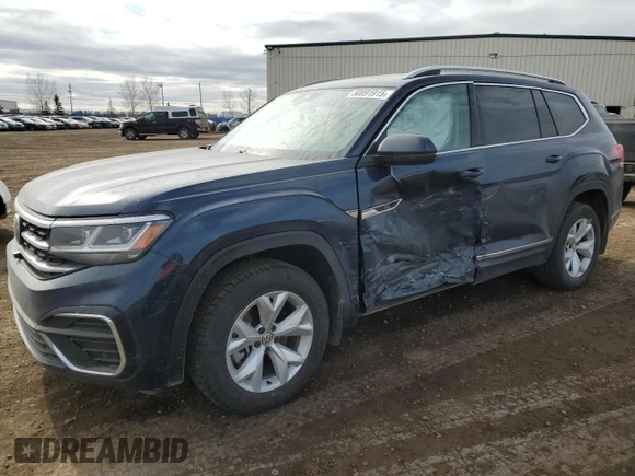 2022 Volkswagen Atlas SEL Premium R-Line with VIN 1V2FR2CA0NC559939, listed as a Copart auction lot 50891915 with 37,885 mi miles and Salvage title. Bid and sale history available at DreamBid. Image 1.
