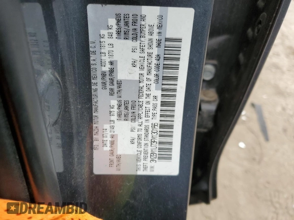 2015 Mazda 3 i Sport with VIN 3MZBM1U73FM130156, listed as a Copart auction lot 56034935 with 154,560 mi miles and Salvage title. Bid and sale history available at DreamBid. Image 12.