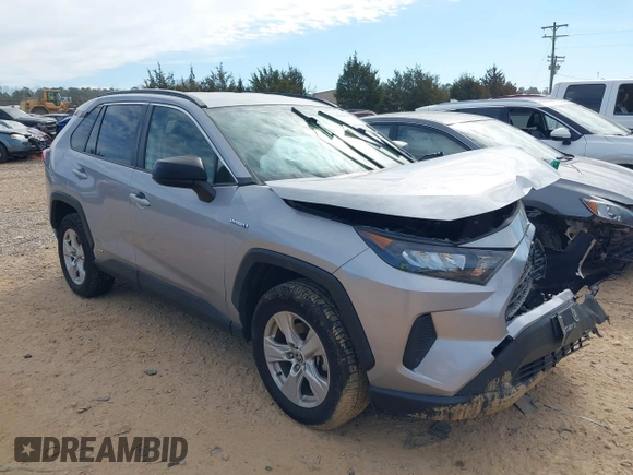 2021 Toyota RAV4 Hybrid LE z VIN JTMLWRFV8MD129136, wystawiony jako IAAI lot #41644636 z przebiegiem 82 253 mil mil oraz . Historia ofert i sprzedaży dostępna na DreamBid. Obrazek 1.