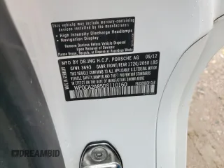 2013 Porsche Boxster z VIN WP0CA2A85DS110160, wystawiony jako Copart lot #63689574 z przebiegiem 32 678 mil mil oraz Szkoda całkowita • Salvage title. Historia ofert i sprzedaży dostępna na DreamBid. Obrazek 13.