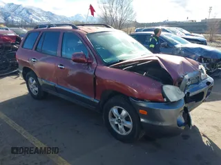 2005 Hyundai Santa Fe GLS with VIN KM8SC73E05U027078, listed as a IAAI auction lot 41265050 with 218,841 mi miles. Bid and sale history available at carsss.com. Image 1.
