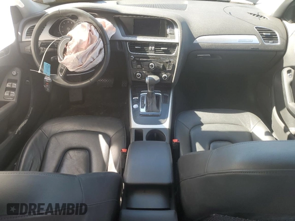 2015 Audi A4 Premium Plus with VIN WAUFFAFL5FN024562, listed as a Copart auction lot 48058595 with 0 mi miles and Salvage Title. Bid and sale history available at carsss.com. Image 8.