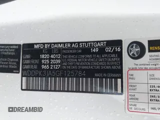 2016 Mercedes-Benz SLK 300 with VIN WDDPK3JA5GF125784, listed as a IAAI auction lot 41618653 with 81,265 mi miles and . Bid and sale history available at DreamBid. Image 9.