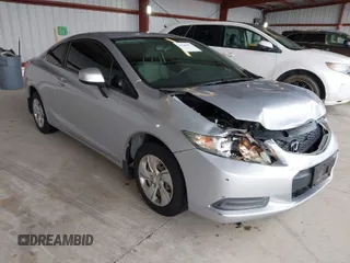 2013 Honda Civic Cpe LX with VIN 2HGFG3B54DH518888, listed as a IAAI auction lot 41943970 with 92,750 mi miles. Bid and sale history available at carsss.com. Image 1.