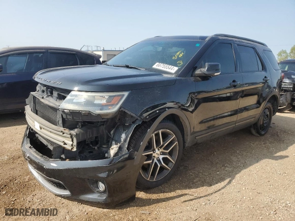 2016 Ford Explorer Sport with VIN 1FM5K8GT3GGB31273, listed as a Copart auction lot 66755544 with 124,445 mi miles and Salvage Title. Bid and sale history available at carsss.com. Image 1.