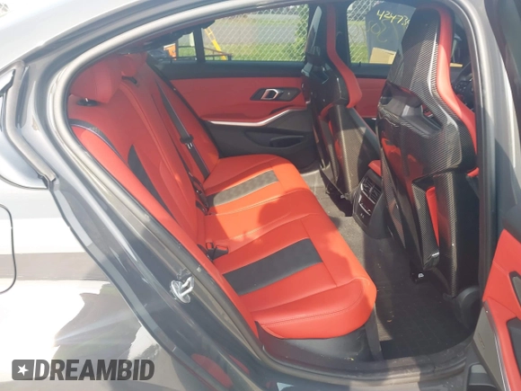 2025 BMW M3 Competition xDrive with VIN WBS33HJ01SFT92884, listed as a IAAI auction lot 42473044 with 7,617 mi miles and . Bid and sale history available at DreamBid. Image 8.