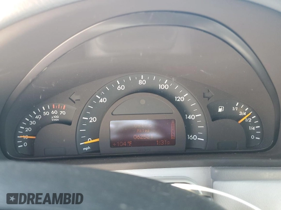 2004 Mercedes-Benz C 230 Kompressor with VIN WDBRF40J14A646877, listed as a Copart auction lot 64629375 with 62,521 mi miles and Salvage title. Bid and sale history available at DreamBid. Image 9.