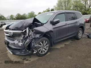 2019 Honda Pilot EX-L z VIN 5FNYF6H52KB021134, wystawiony jako Copart lot #56365415 z przebiegiem Nie podano mil oraz Szkoda całkowita • Salvage title. Historia ofert i sprzedaży dostępna na DreamBid. Obrazek 1.