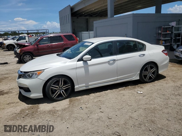 2016 Honda Accord Sport с VIN 1HGCR2F55GA222721, выставлен на аукционе Copart как лот 62662375 с пробегом 104 608 миль миль и Списание • Salvage title. История ставок и продаж доступна на DreamBid. Изображение 1.