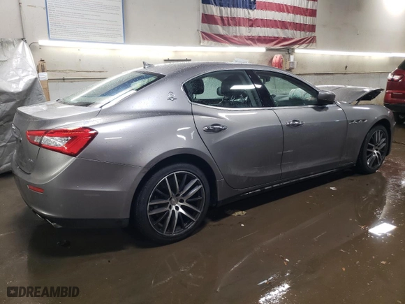 2015 Maserati Ghibli S Q4 with VIN ZAM57RTA7F1136814, listed as a Copart auction lot 44713395 with 45,184 mi miles and Salvage Title. Bid and sale history available at carsss.com. Image 3.