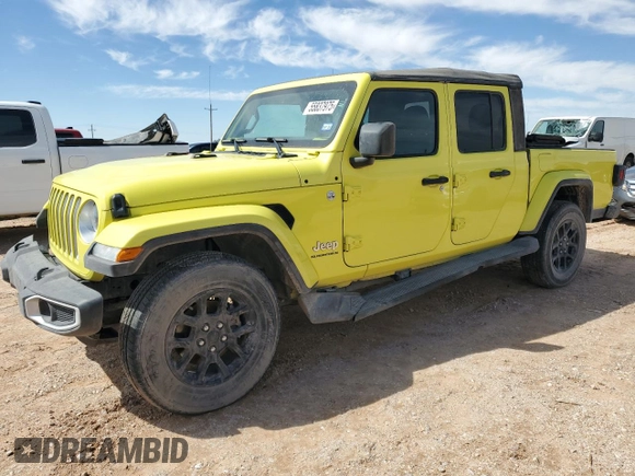 2023 Jeep Gladiator Overland with VIN 1C6HJTFG7PL564945, listed as a Copart auction lot 55837975 with 35,693 mi miles and Salvage title. Bid and sale history available at DreamBid. Image 1.