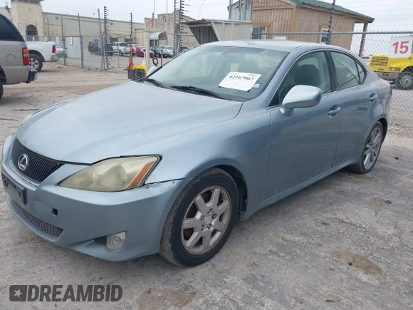 2007 Lexus IS with VIN JTHBK262175046682, listed as a IAAI auction lot 42167067 with 253,224 mi miles. Bid and sale history available at carsss.com. Image 2.