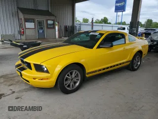 2005 Ford Mustang Deluxe with VIN 1ZVFT80N655144820, listed as a Copart auction lot 58406605 with 77,003 mi miles and Salvage title. Bid and sale history available at DreamBid. Image 1.