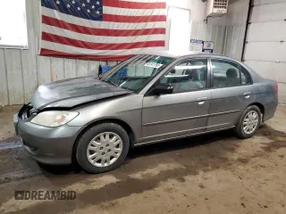 2004 Honda Civic LX with VIN 2HGES16594H615805, listed as a Copart auction lot 49741785 with 194,216 mi miles and Salvage Title. Bid and sale history available at carsss.com. Image 1.