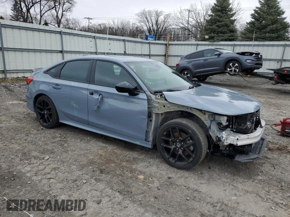 2022 Honda Civic Si with VIN 2HGFE1E5XNH472040, listed as a Copart auction lot 52603935 with 39,675 mi miles and Salvage Title. Bid and sale history available at DreamBid. Image 4.