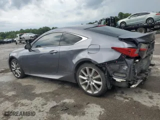 2015 Lexus RC 350 with VIN JTHSE5BC8F5002295, listed as a Copart auction lot 66044414 with 87,635 mi miles and Salvage Title. Bid and sale history available at carsss.com. Image 2.