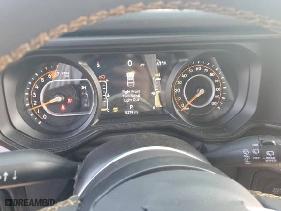 2024 Jeep Wrangler Sport with VIN 1C4PJXDG3RW244585, listed as a Copart auction lot 71541914 with 5,279 mi miles and Salvage Title. Bid and sale history available at carsss.com. Image 9.
