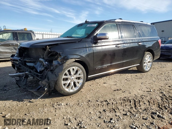 2018 Ford Expedition Max Platinum with VIN 1FMJK1MT7JEA07214, listed as a Copart auction lot 76308414 with 185,411 mi miles and Non repairable. Bid and sale history available at DreamBid. Image 1.