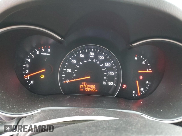2015 Kia Sorento LX with VIN 5XYKT3A6XFG601732, listed as a Copart auction lot 49853875 with 108,466 mi miles and Salvage Title. Bid and sale history available at DreamBid. Image 9.