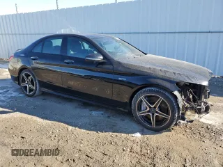 2017 Mercedes-Benz C 43 AMG with VIN 55SWF6EB6HU188251, listed as a Copart auction lot 47346215 with 102,565 mi miles and Salvage Title. Bid and sale history available at DreamBid. Image 4.
