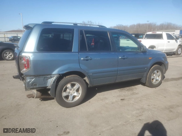 2008 Honda Pilot EX-L with VIN 5FNYF18758B028771, listed as a Copart auction lot 45295865 with 167,965 mi miles and Salvage Title. Bid and sale history available at carsss.com. Image 3.