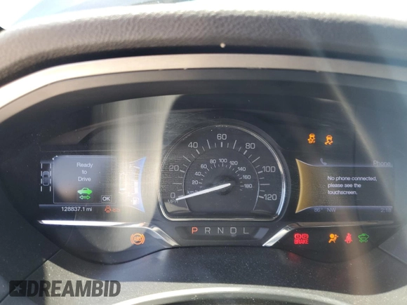 2013 Lincoln MKZ Hybrid with VIN 3LN6L2LU1DR808323, listed as a Copart auction lot 58077725 with 128,837 mi miles and Salvage title. Bid and sale history available at DreamBid. Image 9.
