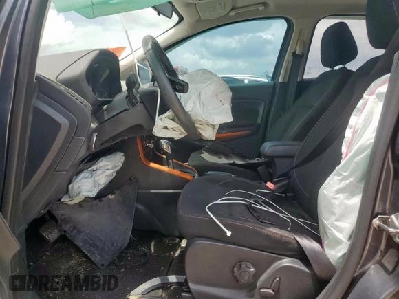 2021 Ford EcoSport SE with VIN MAJ3S2GE3MC442575, listed as a Copart auction lot 60424595 with 53,506 mi miles and Salvage title. Bid and sale history available at DreamBid. Image 7.