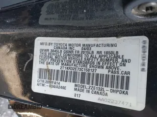 2003 Toyota Matrix Std with VIN 2T1KR32E73C158127, listed as a IAAI auction lot 41643165 with 182,365 mi miles and . Bid and sale history available at DreamBid. Image 9.